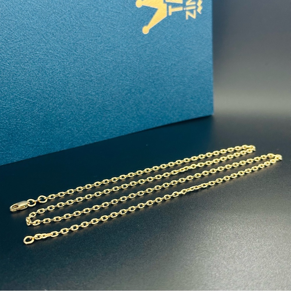 20”  2.5 mm Real 14K Solid Gold Forzentina Chain Necklace - Picture 17 of 17